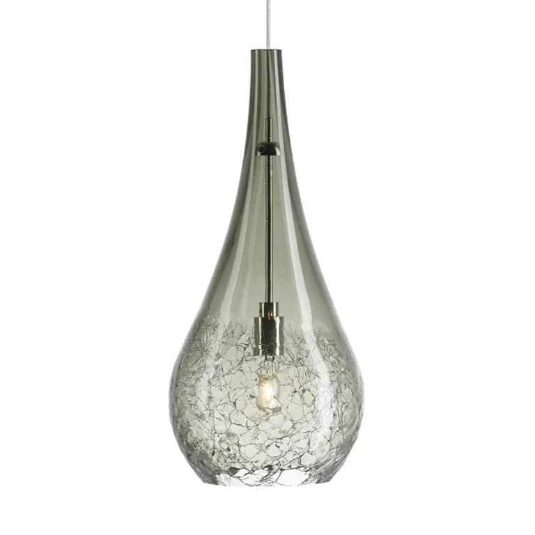 Satin Nickel One Light Pendant from the Seguro Collection
