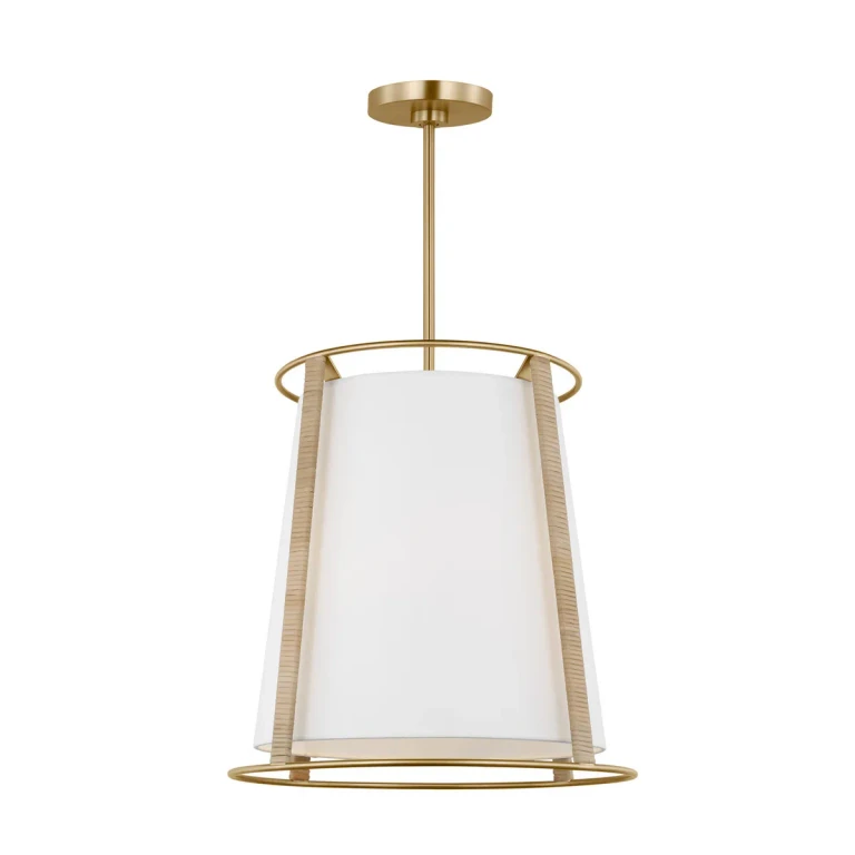 Satin Brass Pendant from the Cortes Collection