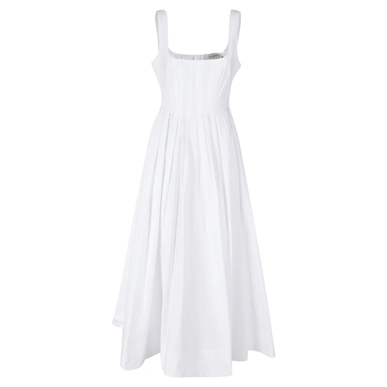 Sportmax Giro White Cotone Abito - Women