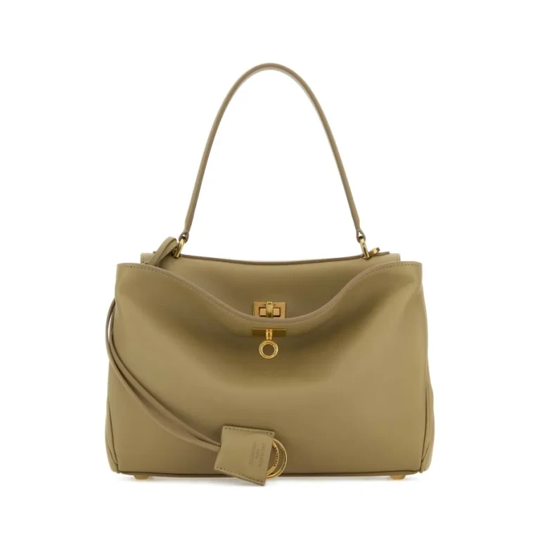 Balenciaga Sage Green Leather Small Rodeo Handbag