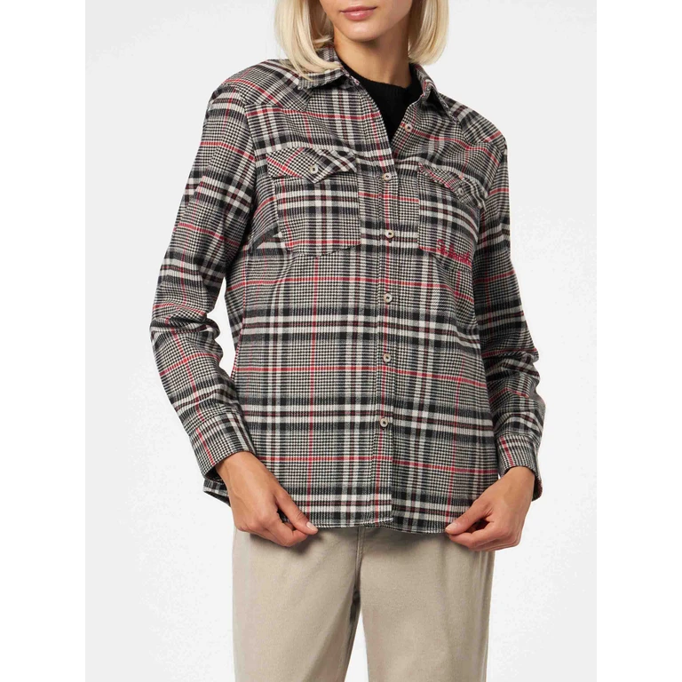 MC2 Saint Barth Woman Overshirt With Prince Of Wales Print