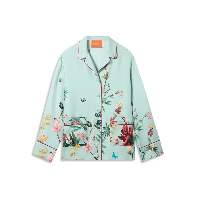 La DoubleJ Silk Pajama Shirt