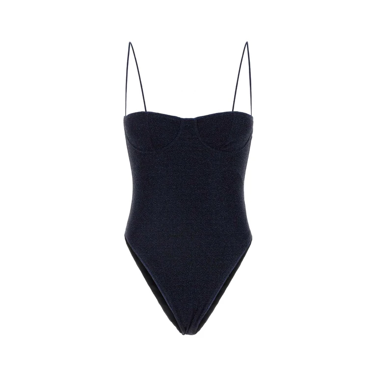 Oseree Midnight Blue Nylon Blend Swimsuit Nightblue Costumi Da Bagno - Women
