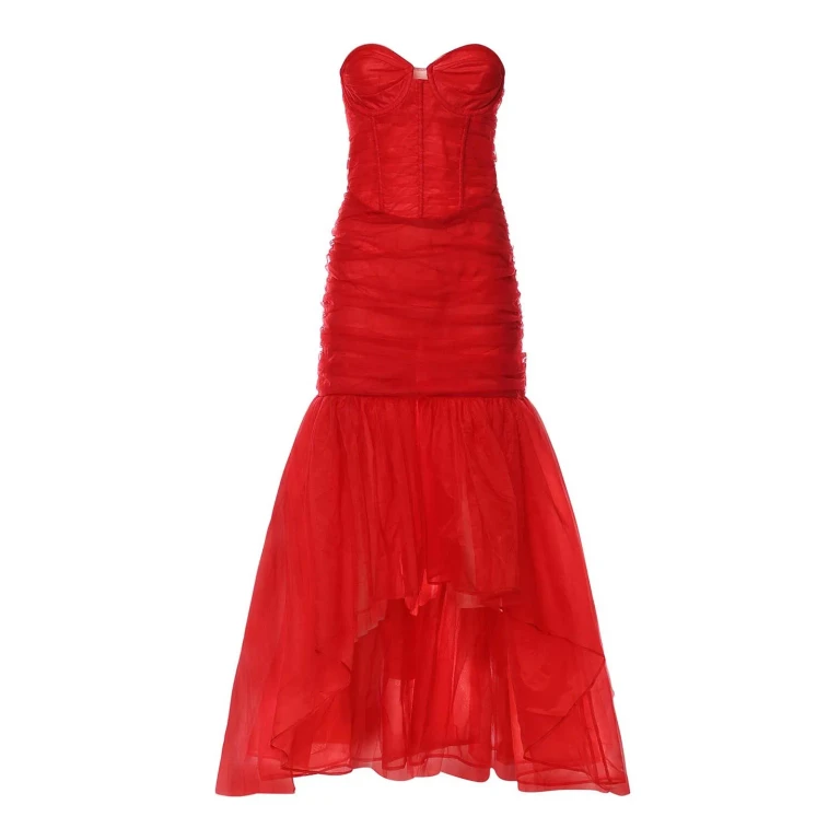 For Love & Lemons Robe Au Genou - Rouge