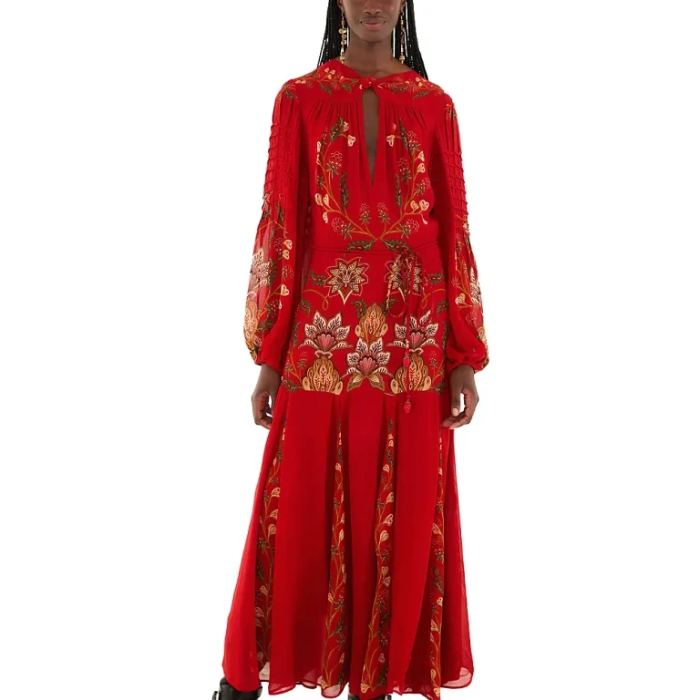 Farm Rio Berry Garden Long Sleeve Dress