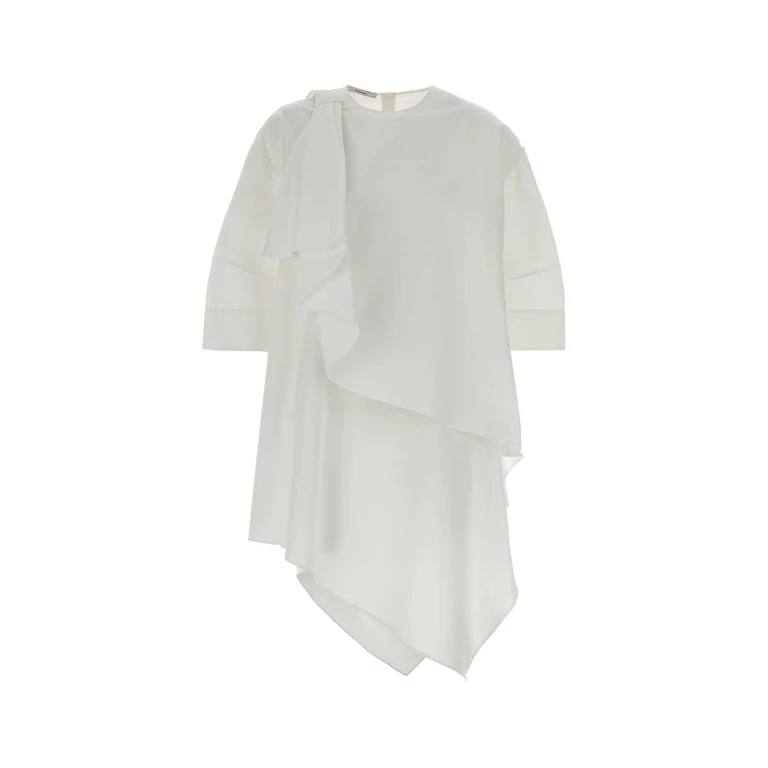 Givenchy White Poplin Mini Dress Exterior: Cotton Abiti - Women