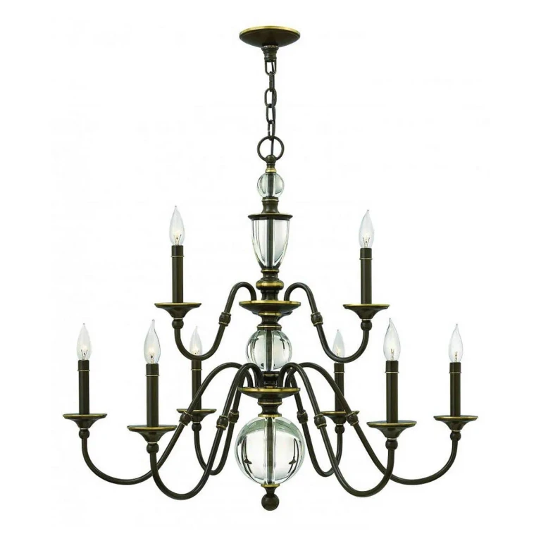 Light Oiled Bronze LED Foyer Pendant from the Eleanor Collection