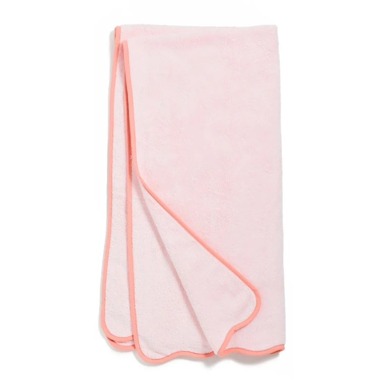 Weezie Scallop Bath Towel French Blue on Light Blue One Size