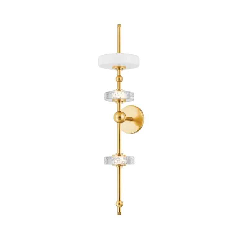 Aged Brass LED Wall Sconce from the Maynard Collection