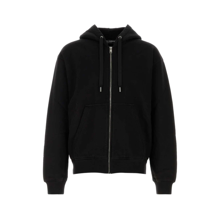 Dolce & Gabbana Black Cotton Sweatshirt Nero Felpe - Men