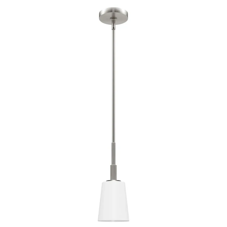 Brushed Nickel One Light Mini Pendant from the Nolita Collection