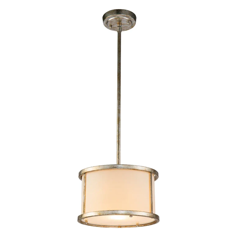 Antique Silver One Light Mini Pendant from the Lemuria Collection