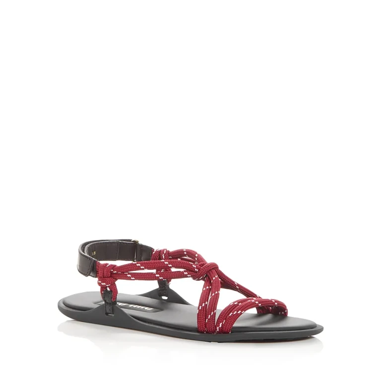 Miu Miu Damen Nastro Rope Sandalen