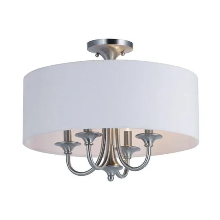 Bongo 4-Light 4-Light Semi-Flush Mount in Satin Nickel