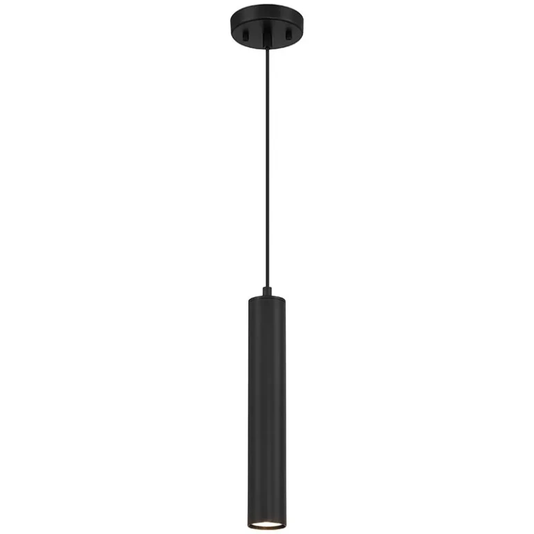 Matte Black LED Pendant from the Rex Collection