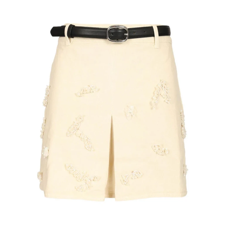Self Portrait Mini Jupe - Blanc