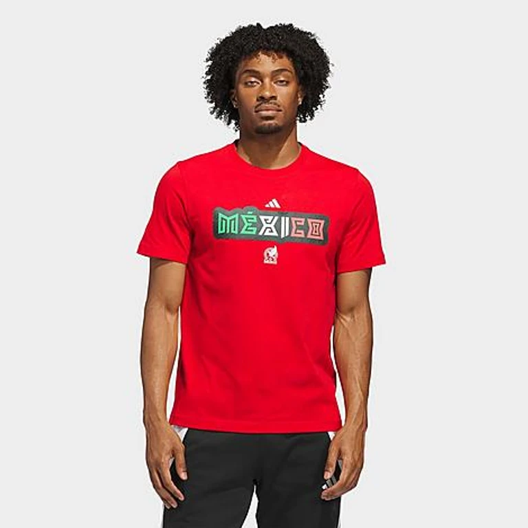 adidas Men's FIFA World Cup 2026 Mexico Home Graphic T-Shirt in Better Scarlet Size: XS