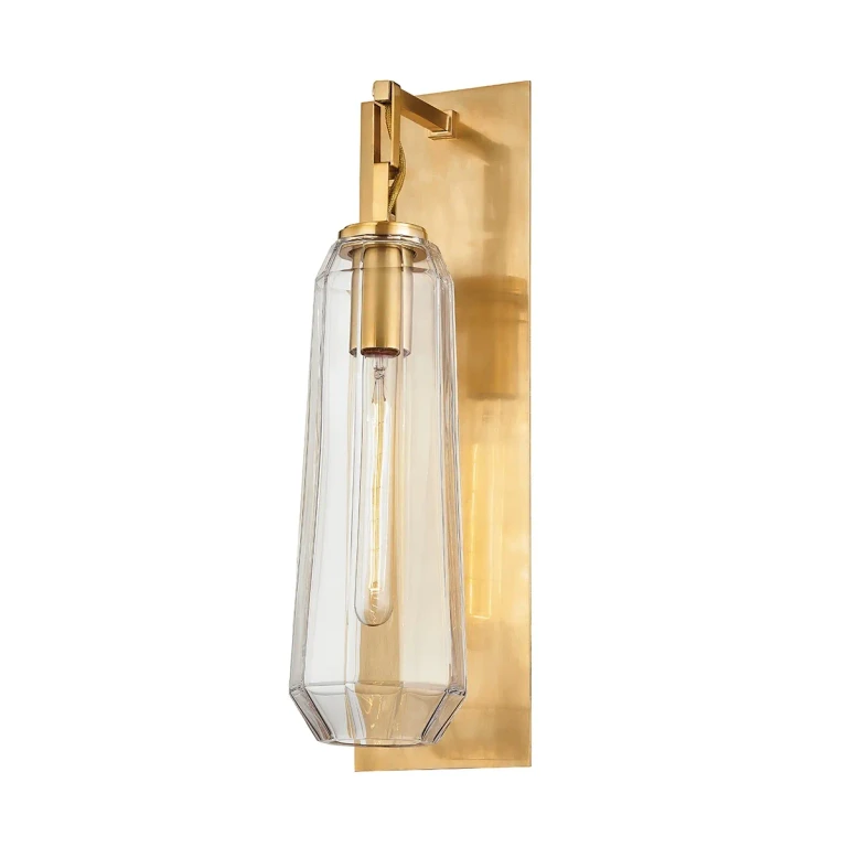 Vintage Brass One Light Wall Sconce from the Copenhagen Collection