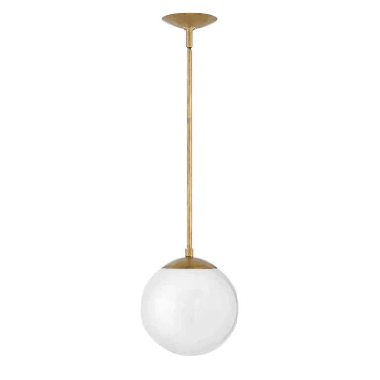 Heritage Brass LED Pendant from the Warby Collection