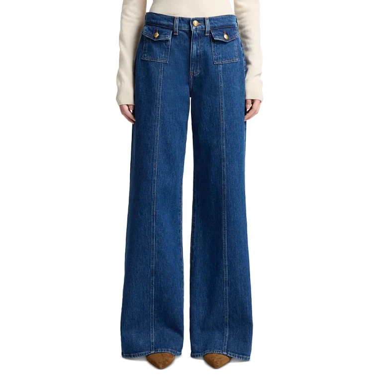 7 For All Mankind High Rise Lotta Flared Leg Jeans in Artifact