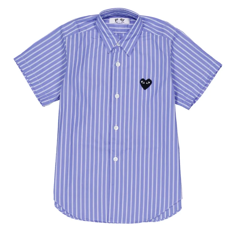 Cdg Play Kids Striped Cotton Poplin Shirt