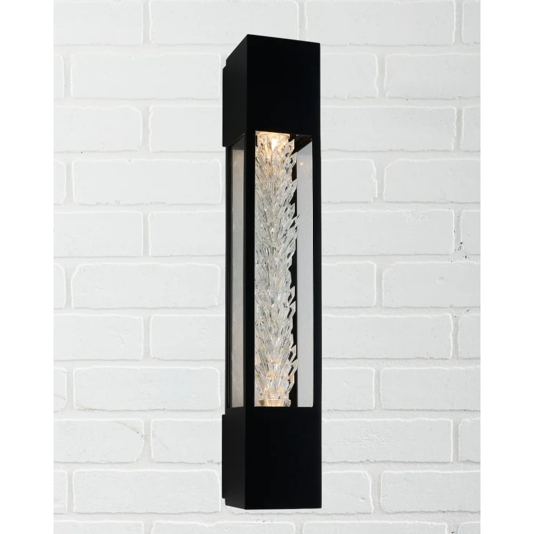Matte Black LED Outdoor Wall Sconce from the Colonna Esterno Collection