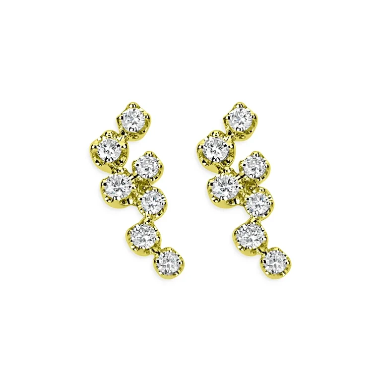 Meira T 14K Yellow Gold Diamond Cluster Earrings