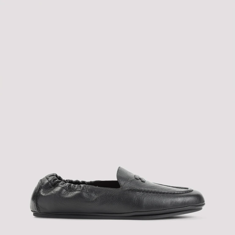 Celine Leather Triomphe Loafers Black Goat Skin - Men