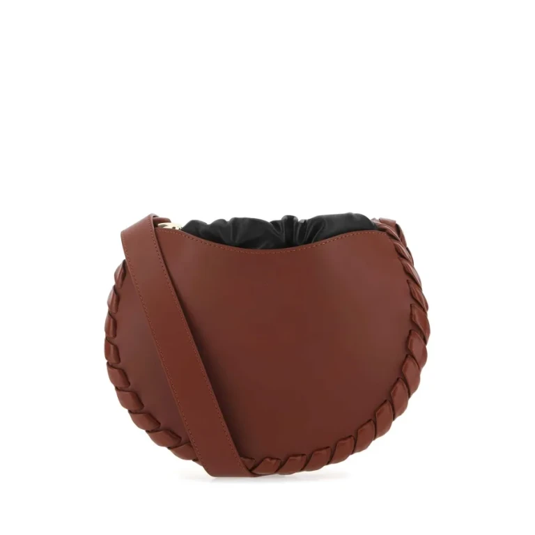 ChloÃ© Brick Leather Small Mate Crossbody Bag