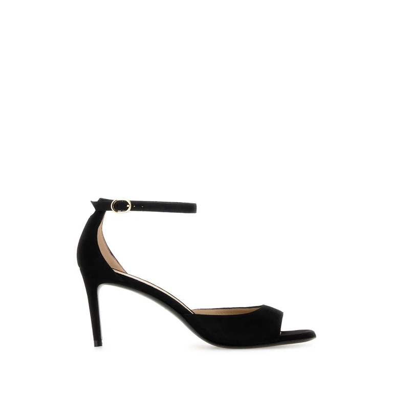 Black Suede Nudistia Sandals Scarpe Con Tacco - Women