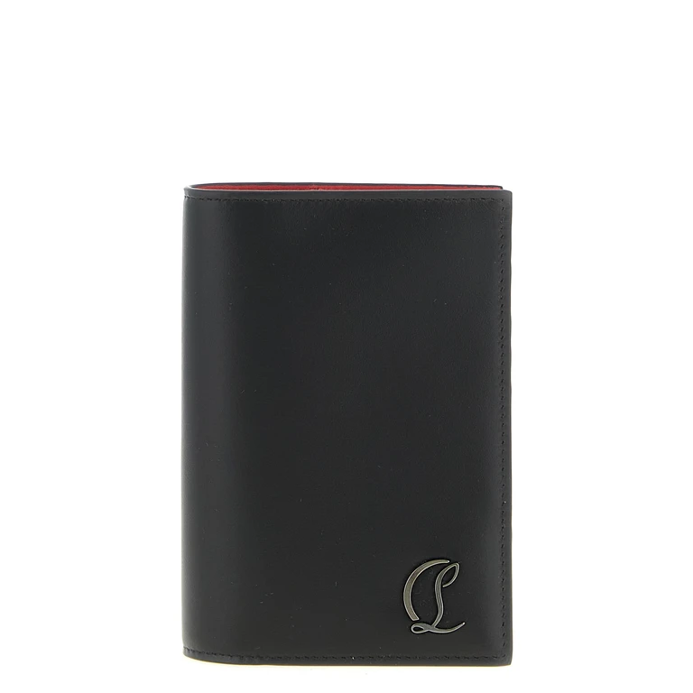Christian Louboutin Mooncrest passport holder Black Calfskin Leather (bos Taurus) Lifestyle - Men