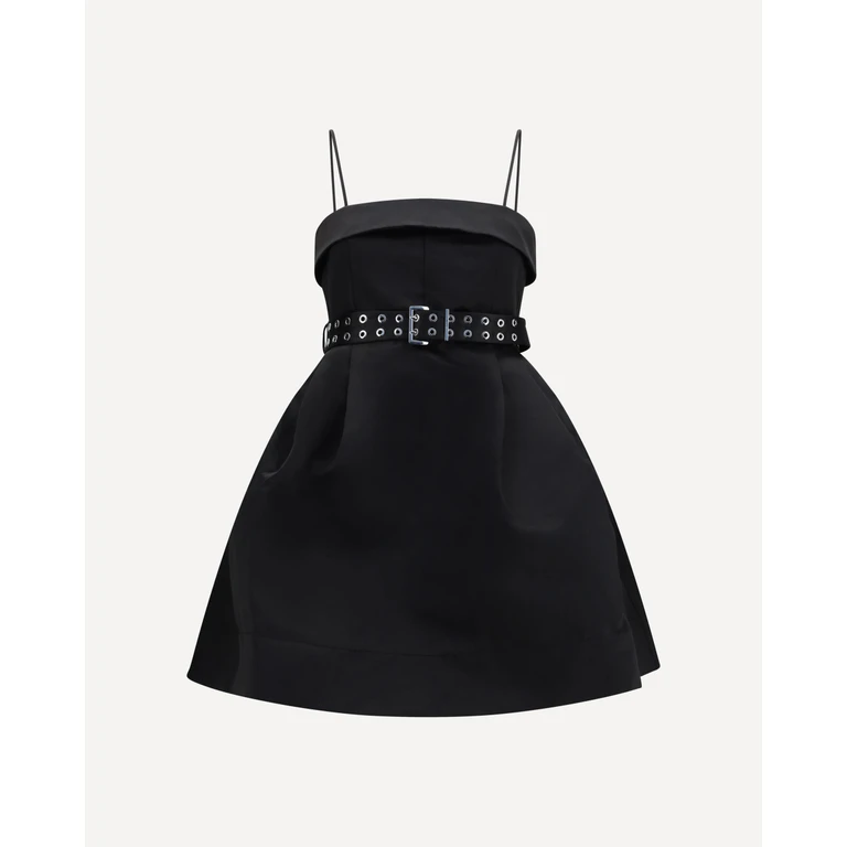 GANNI Short satin Dress with a full skirt Female 38