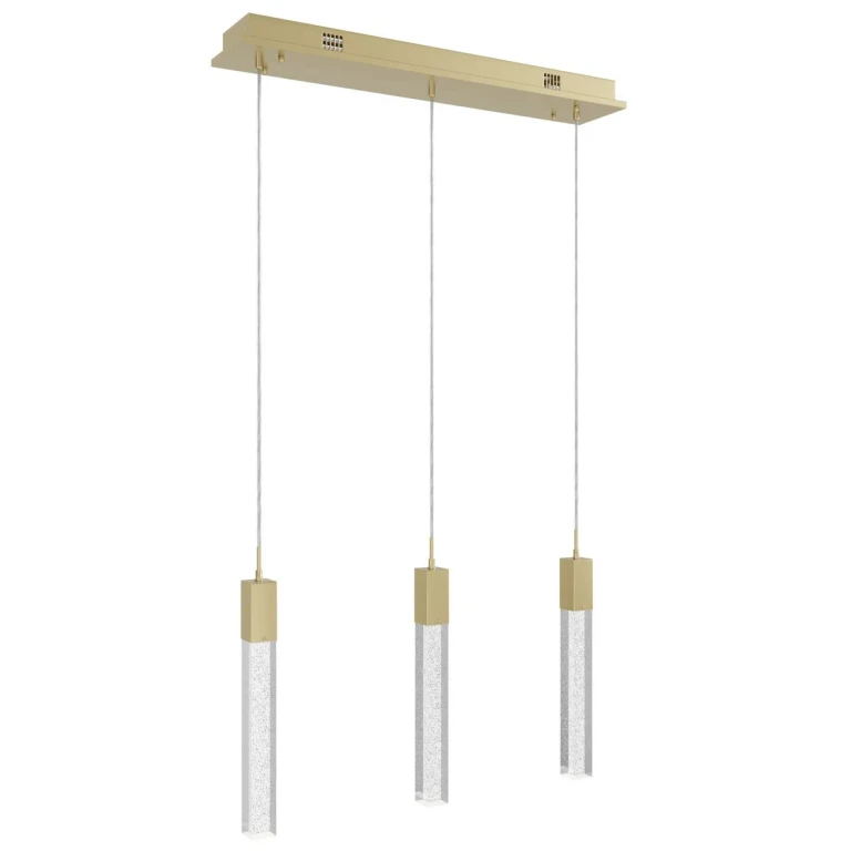 Brushed Brass LED Pendant from the The Original Glacier Collection