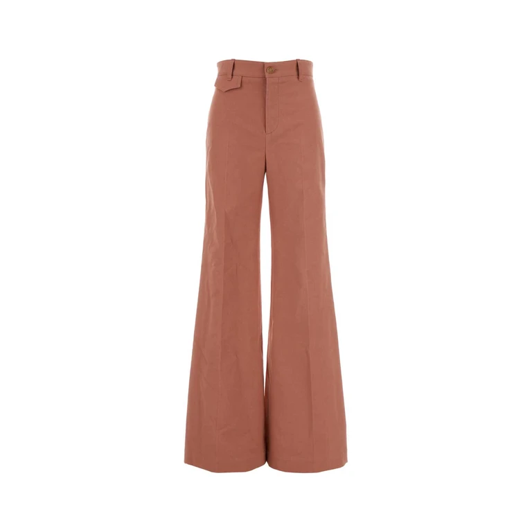 Chloé Ch25apa06365 6l7 Wildpink Exterior: Cotton Pantaloni