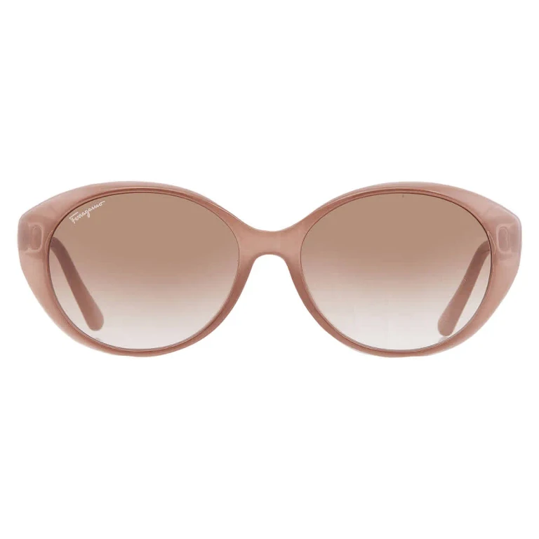 Ferragamo Brown Gradient Oval Ladies Sunglasses SF1074SLB 716 57