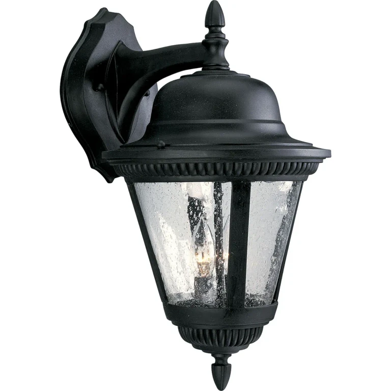 Textured Black Two Light Wall Lantern from the Westport Collection