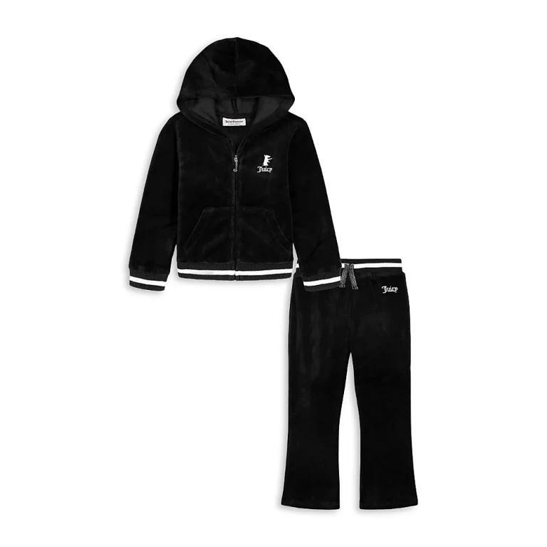 Juicy Couture Girls' Velour Hoodie & Jogger Pants Set - Little Kid