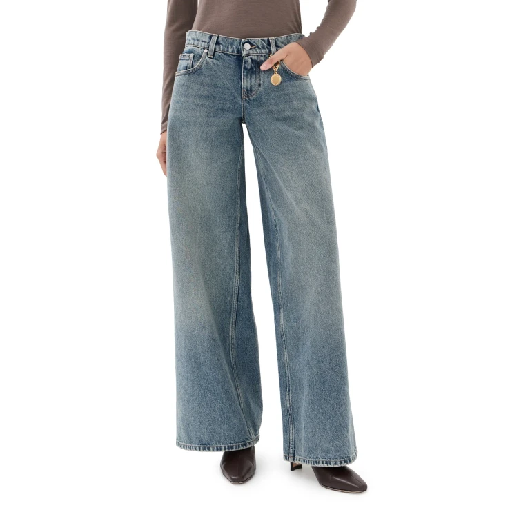 Stella McCartney Mid Blue Wide Leg Jeans