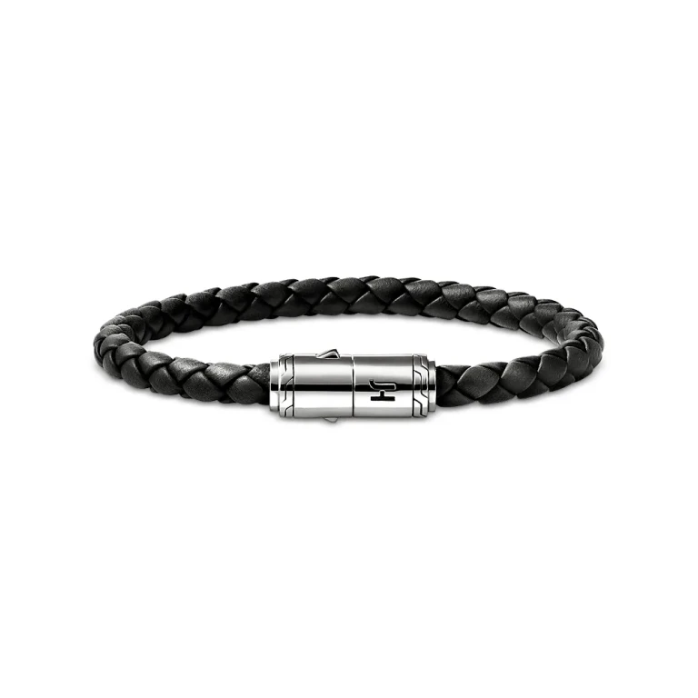 John Hardy Sterling Silver Leather Bracelet
