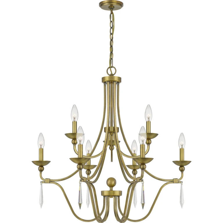 Joules 9-Light Chandelier in Aged Brass