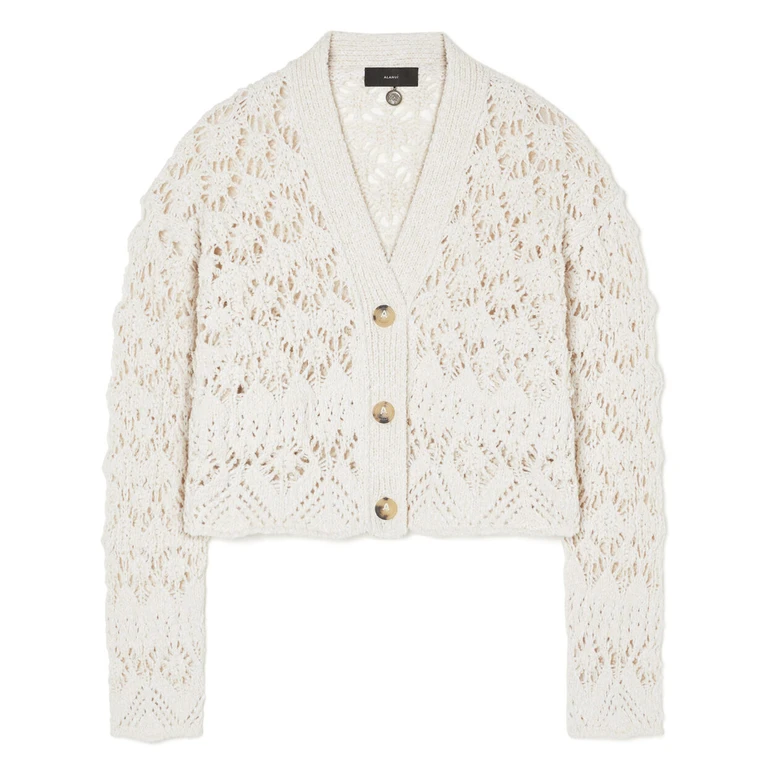 Alanui Lagoon Romance Cardicrop Nude & Neutrals Maglia - Women