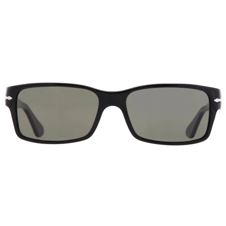 Persol Polarized Green Rectangular Mens Sunglasses PO2803S 95/58 58