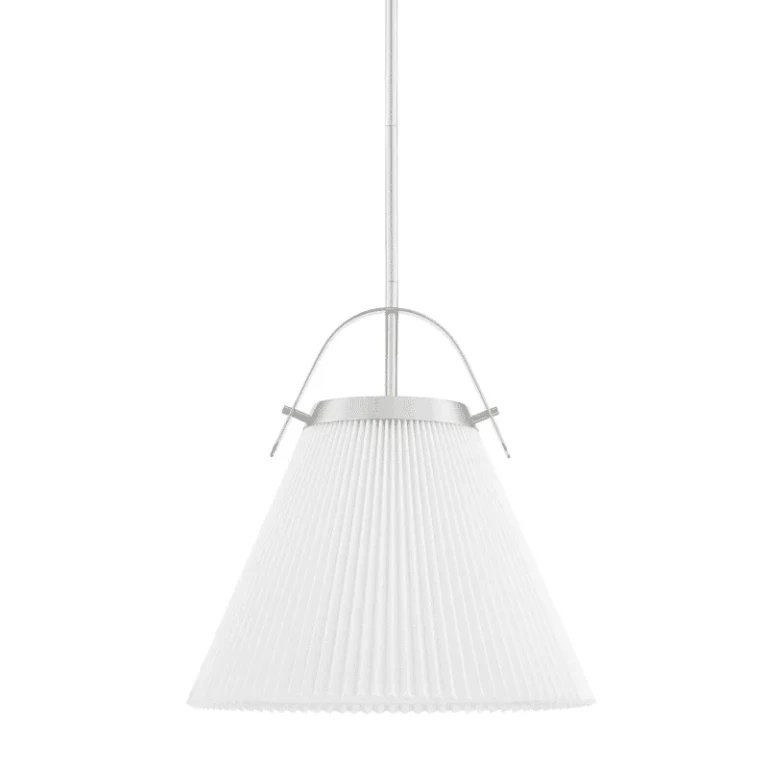 Polished Nickel One Light Pendant from the Aldridge Collection
