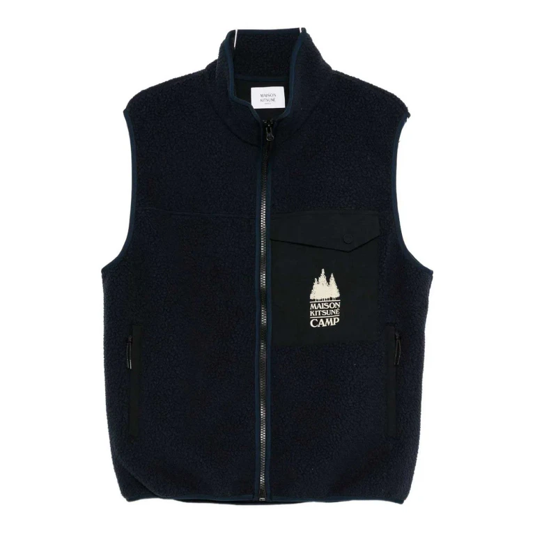 Maison Kitsuné Gilet - Bleu (PM02137WM2031P480)