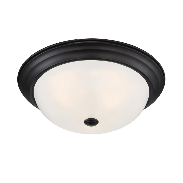 Oil Rubbed Bronze Three Light Flushmount from the Decorative Flushmount Collection