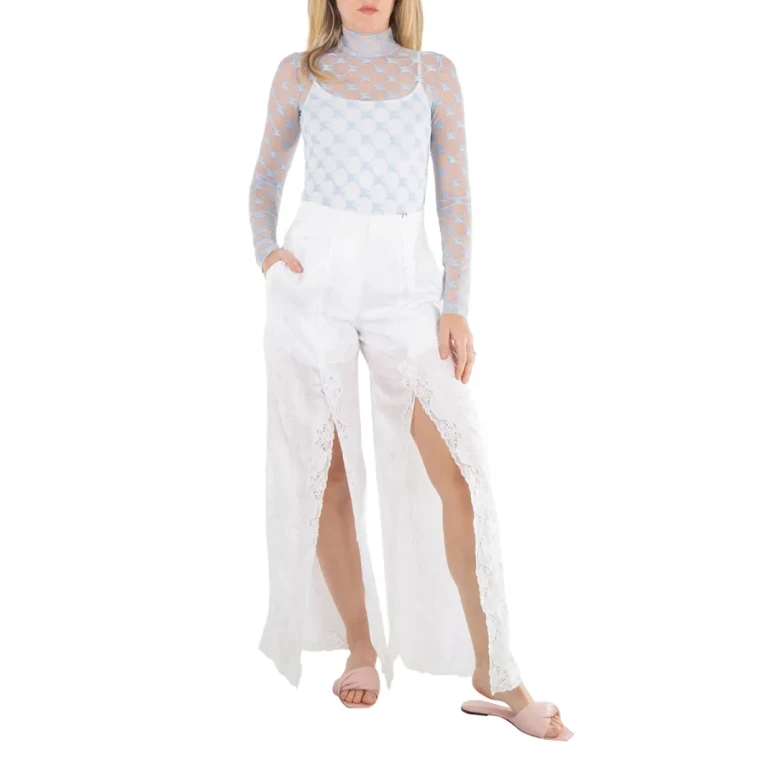 Burberry Floral Motif Viscose Trousers