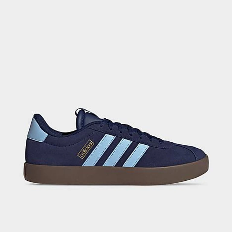 adidas Men's VL Court 3.0 Casual Shoes in Dark Blue/Clear Sky/Gold Metallic Size: 7.5