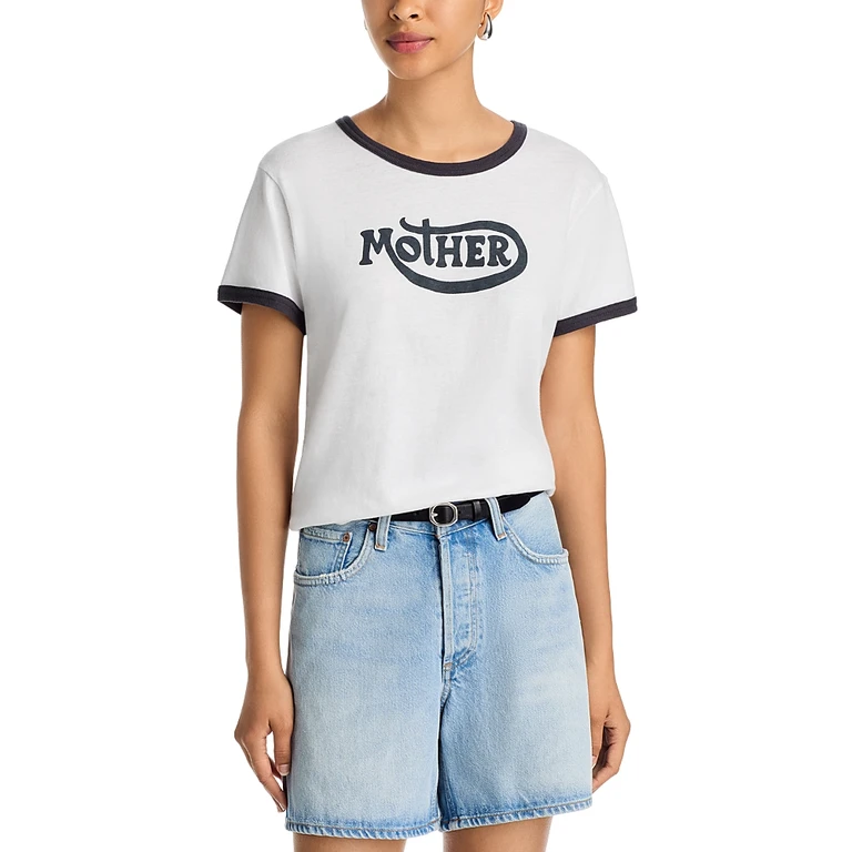 Mother The Lil Goodie Ringer Runner Tee