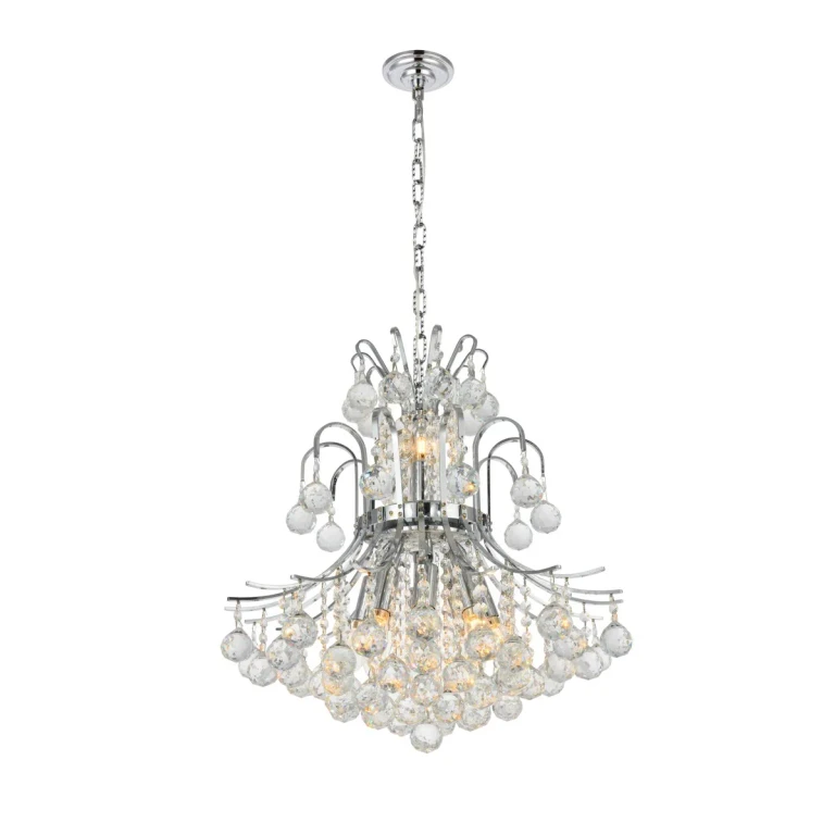 Chrome Ten Light Pendant from the Toureg Collection