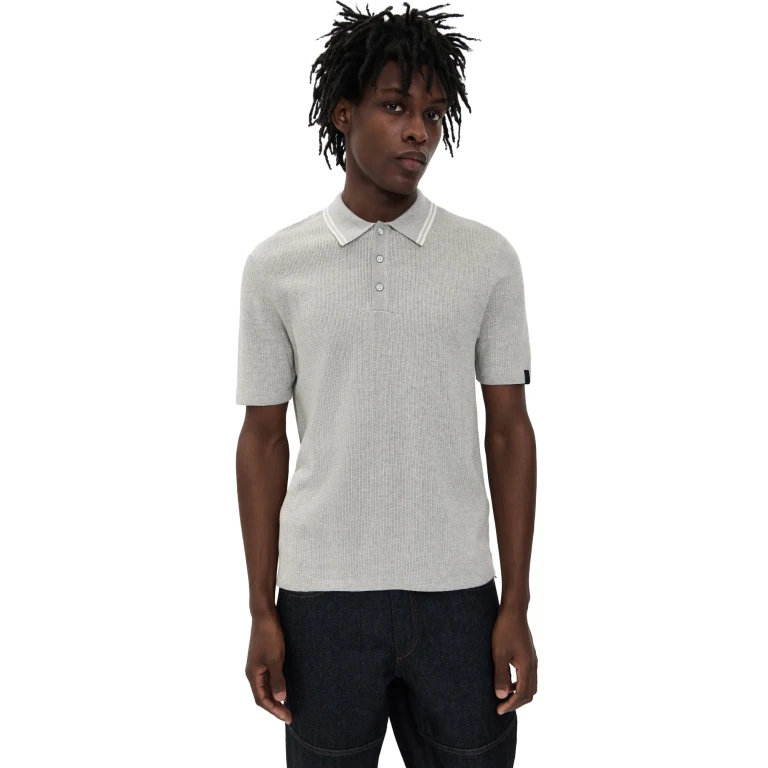 rag & bone Harvey Tipped Polo Lblue XXL